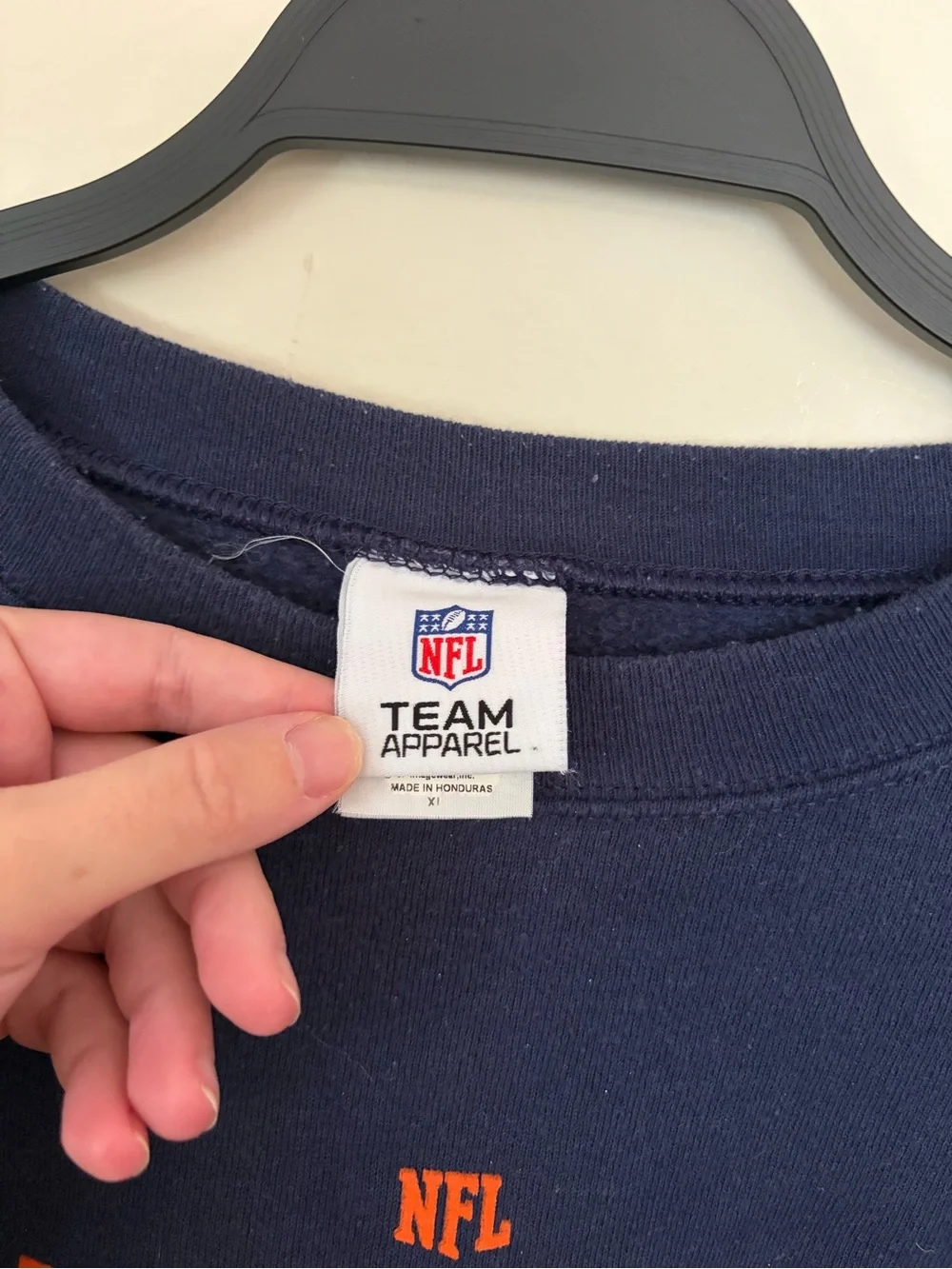Denver Broncos Navy Crewneck Sweatshirt
